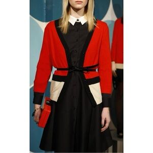 kate spade black shirtdress with ivory / white collar